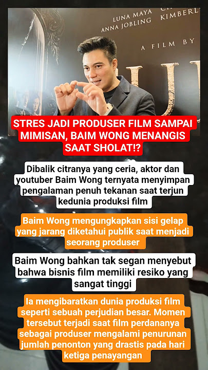 STRES JADI PRODUSER FILM SAMPAI MIMISAN, BAIM WONG MENANGIS SAAT SHOLAT⁉️