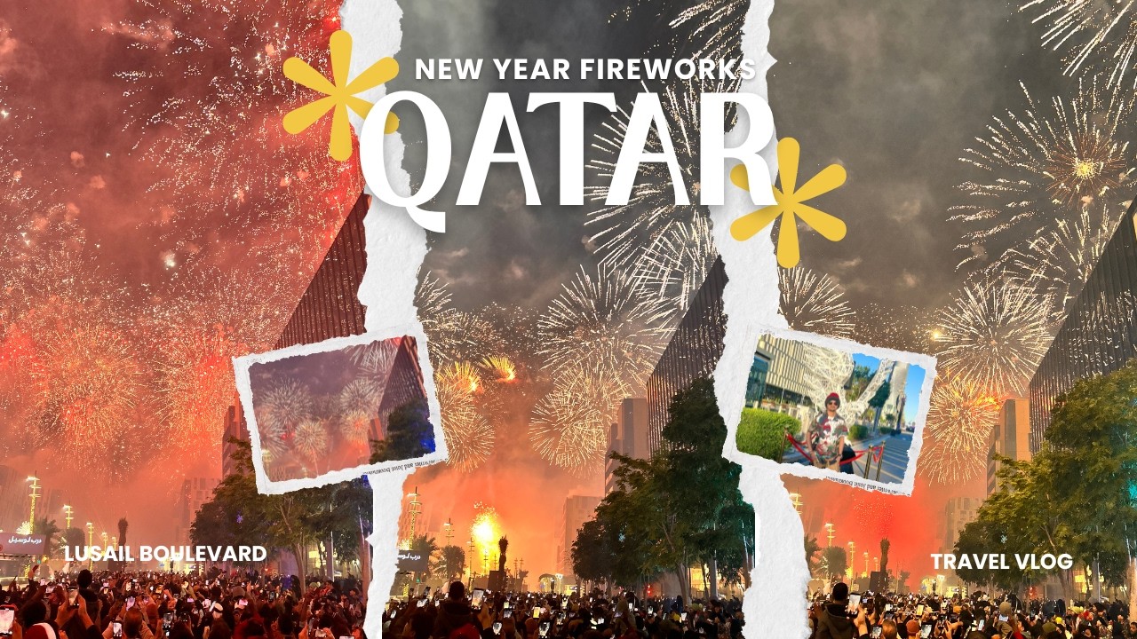 🎆✨ New Year Fireworks at Lusail Boulevard | Doha | Qatar 🇶🇦🔥