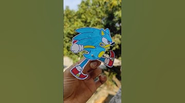 Sonic running paper craft❤️ #ytshorts #diycrafts #sonicthehedgehog #sonic