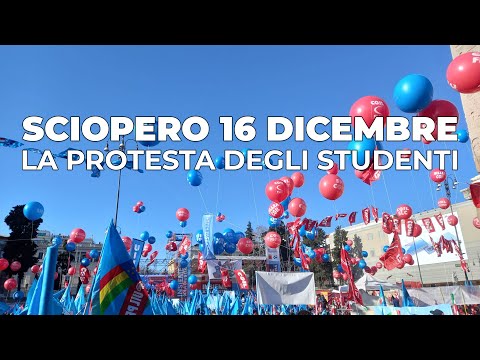 Sciopero 16 dicembre, la protesta degli studenti: 