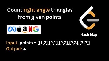Count right angle triangles from given points | HashMap | Hindi