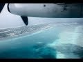 Flight  from Male to Gan, Maldives. Airplane Dash8.