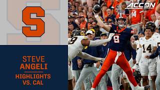 Syracuse QB Steve Angeli Highlights vs. Cal