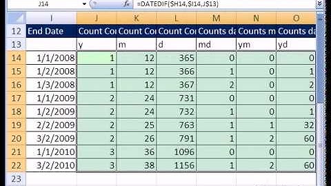 Excel Magic Trick  151  DATEDIF function (between two dates).mp4