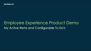 ServiceNow Employee Center - My Active Items
