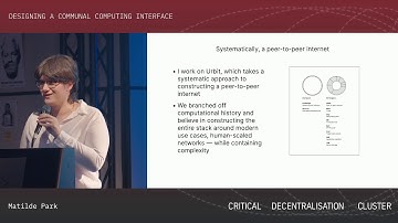 Critical Decentralisation Cluster 36c3 - Designing a Communal Computing Interface