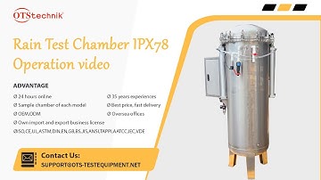 Rain Test Chamber IPX78 Operation video