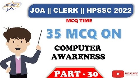 Computer MCQs || PART - 30 || JOA - 965 || HPSSC || @EliteStudyOfficial || #joait