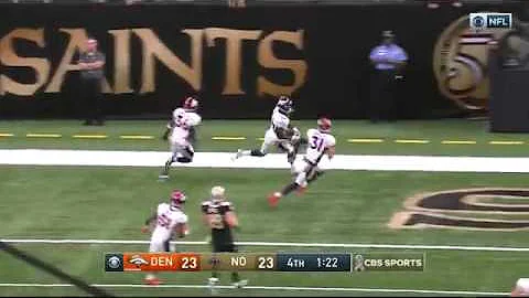 Broncos win on blocked extra point return!