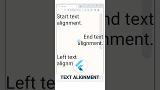 6 Text Alignment Options In The Flutter Text Widget.   #shorts