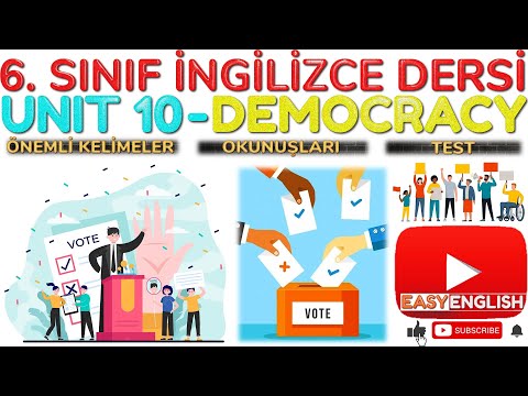 6. SINIF İNGİLİZCE DERSİ 10. ÜNİTE DEMOCRACY [ÖNEMLİ KELİMELER] [OKUNUŞLARI] [TEST]