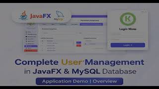Part 0 | User Management System in JavaFX & MySQL | Application Demo | Overview