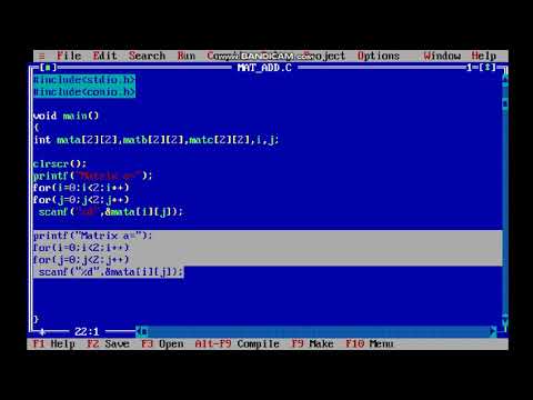 matrix addition in c language