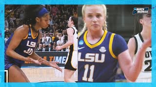 Angel Reese \& Hailey Van Lith Couldn't Believe These Caitlin Clark 3s | 2024 March Madness