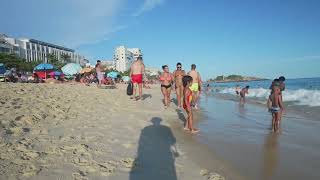 🇧🇷☀️ 🌡️ Hot day Brazil beach walk 4K