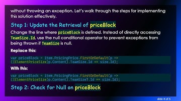How to Check for Null Values in Razor to Avoid Errors