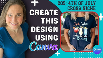 Canva Design Tutorial For Print On Demand: 4th of July Cross Niche ❤️🔥💲