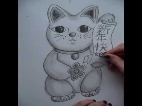  Chinese  Lucky Money  Cat  Drawing Timelapse YouTube