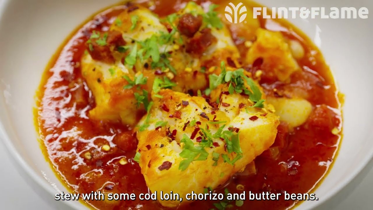Flint & Flame Recipe - Tomato Stew with Cod and Chorizo