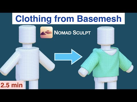 Nomad Sculpt: Tips for extracting clothing from Basemesh