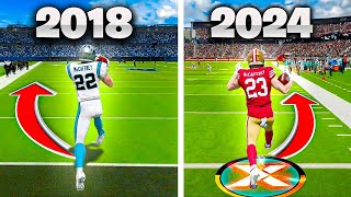 Scoring A 99 Yard Touchdown With Christian McCaffrey In EVERY Madden EVER!