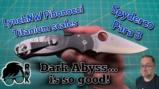 Unboxing a special Spyderco S110V Para 3 knife for a special set of Lynch NW Dark Abyss Ti scales!