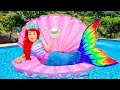 Kostum Gaun Boram Mermaid dan Balon Sihir