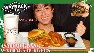 ASMR Eating Wayback Burgers (Real eating sounds) Mukbang Eating Show & Mouth Sounds