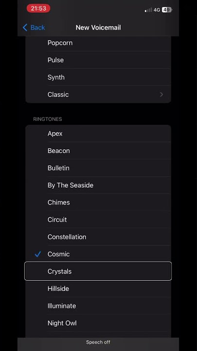 Cosmic, Apple iPhone ringtone