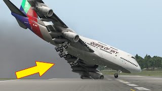 Pilot Give Up After Strong Wind Blow Boeing 747 Away