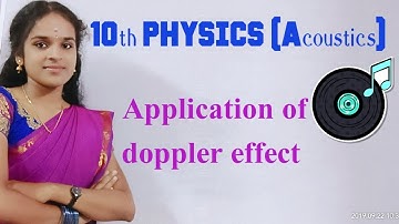 Application of doppler effect Measuring the frequency change in automobile, satellite, RADAR, SONAR