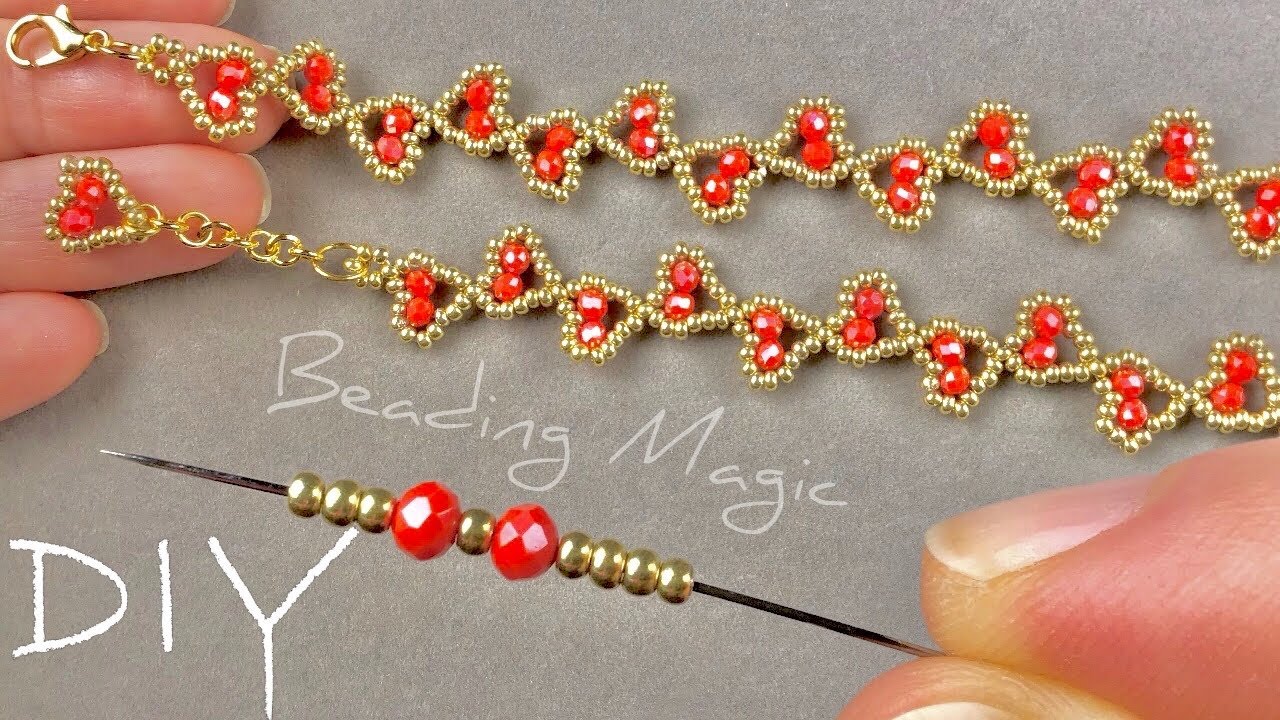 Free pattern for beaded bracelet Pavone | Beads Magic | Beaded bracelets,  Simple beaded necklaces, Bracelet patterns