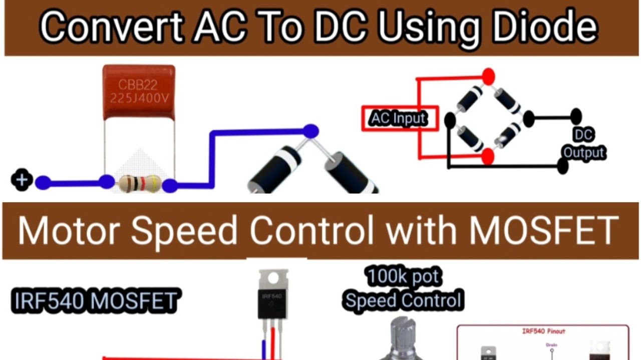 AC to DC Converter. Variable power supply. Automatic light using MOSFET ...