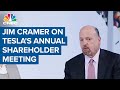 Jim Cramer on Tesla's annual shareholder meeting "Battery Day"