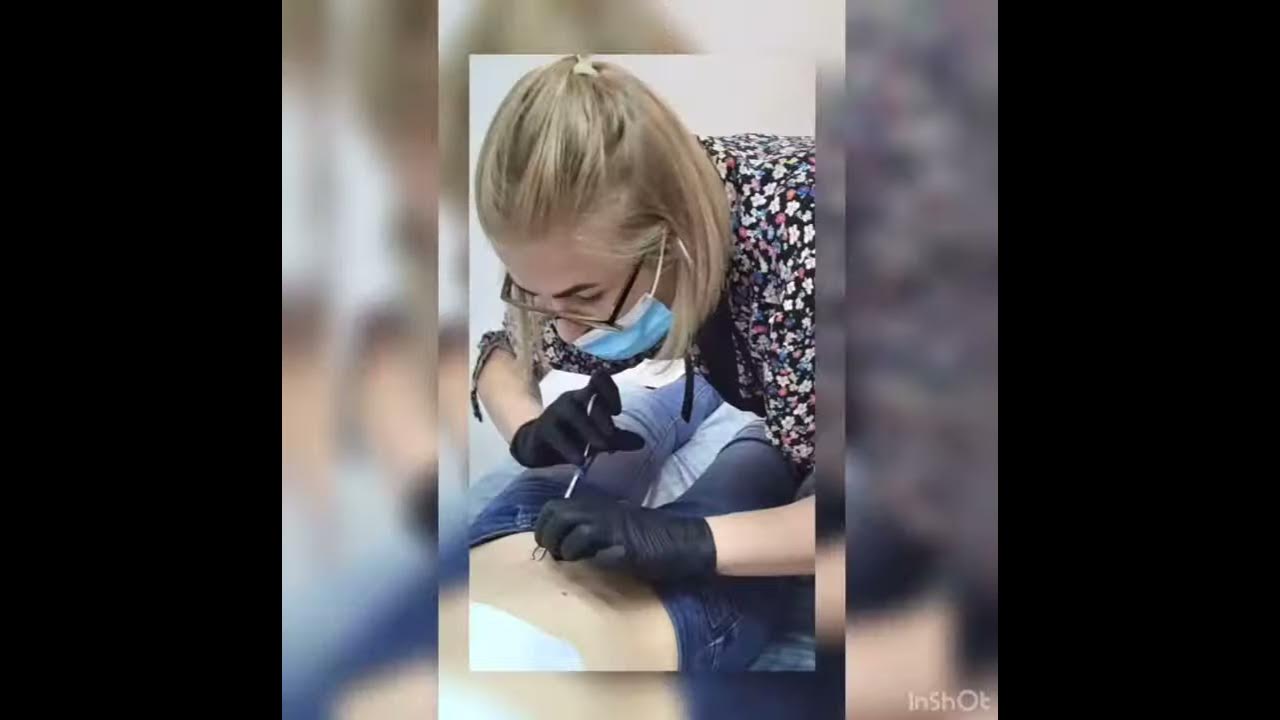 18+ ПИРСИНГ ПУПКА! Процесс проколоть пупок иглой в Броварах | Piercing ...