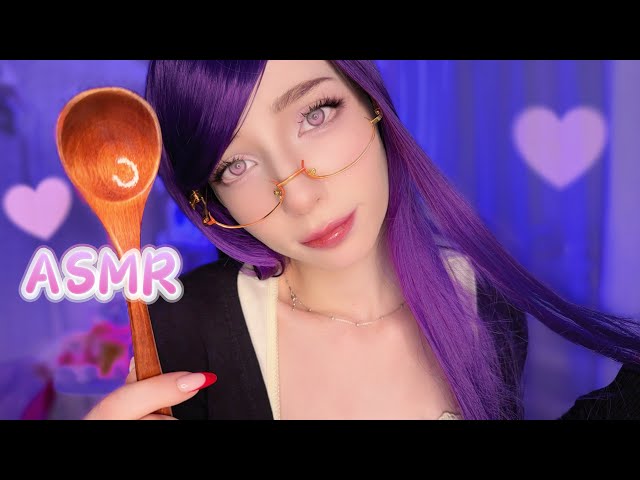 ASMR I'll get you ready for a date🌸 and eat you with a spoon 🥄🥰🌸 *leaving, sticky sound* #asmr
