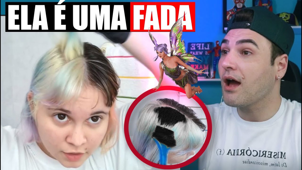 MEU DEUS! 😱 REAGINDO A UMA FADA DESCOLORINDO E PINTANTO DE VERDE E ROXO PRA FORMATURA DE DIREITO