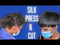 Silk press and hair cut| Natural hair cut