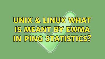 Unix & Linux: What is meant by ewma in ping statistics?