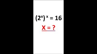 Solve Math Problem| Exponential Equation #math #shorts