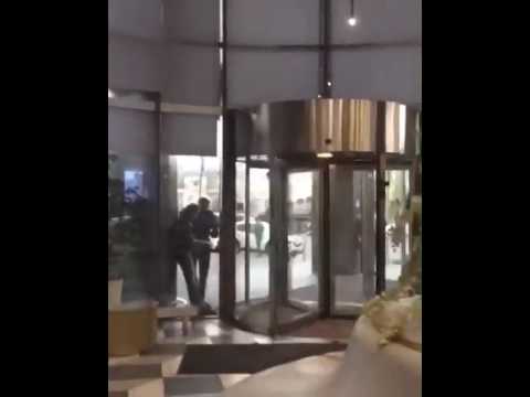 windstorm makes revolving doors spin very fast youtube