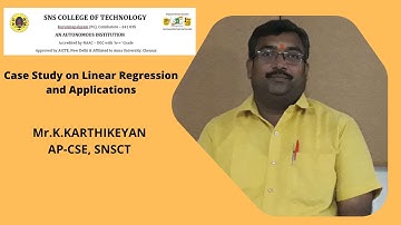 Case study  on Linear Regression and Applications | Applied Machine Learning | SNS Institutions