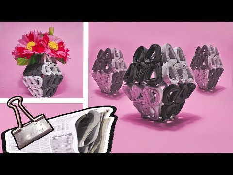 Cara Membuat Vas Bunga Dari Koran Bekas Diy Newspaper Flower Vase Youtube