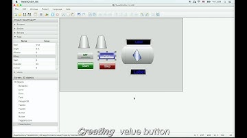 Buttons. How to create and use buttons in TeslaSCADA project.