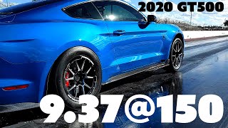 2020 GT500 - 9.37@150 MPH !!!! Race vs C8 Corvette