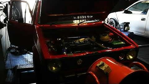 20v turbo mk1 vw golf in for a dictator tune from R800 making nice power