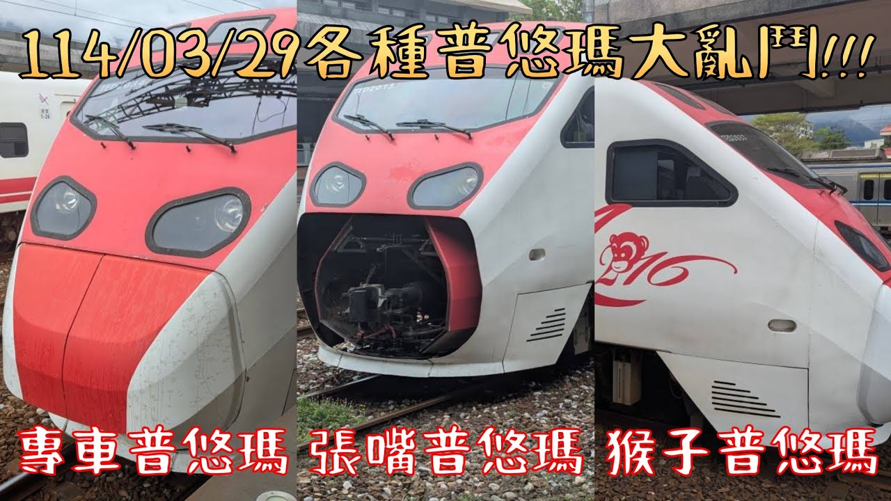 2025/03/29 週六 「第一次拍到這麼多普悠瑪」 花蓮車站之超多普悠瑪及各種列車記錄🎥 竟然拍到雙R魯😲