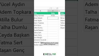 Excel - Düşeyara Formülünde #YOK Hatası Nasıl Düzelir? - EXCEL 751 #excel751  #excel