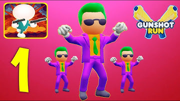 Gunshot Run-Action Shooter Gameplay Walkthrough Part 1 Level 1-16 (Anroid,iOS)