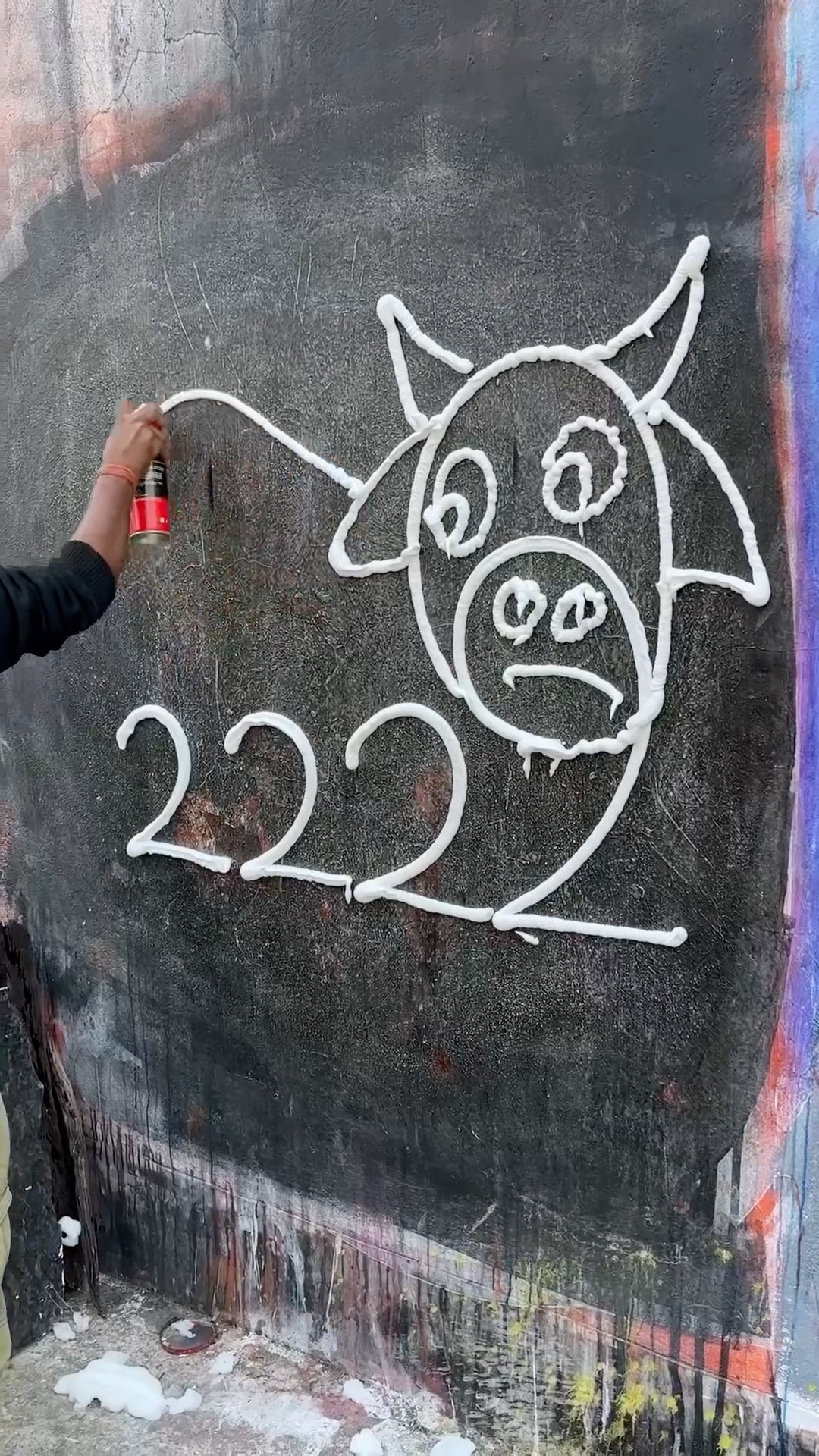 Draw a cow using 2222 #art #shorts